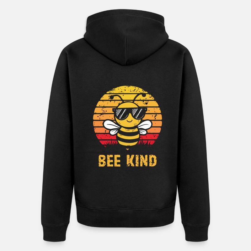 Abeille Enfant Abeille - Veste à capuche bio Premium Unisexe - noir