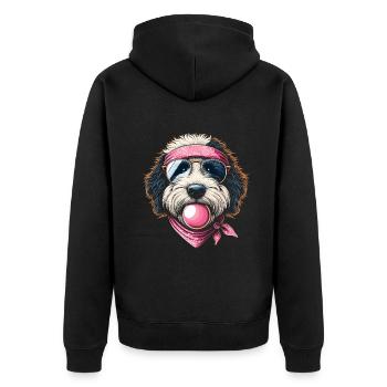 Bernedoodle Chien - Veste à capuche bio Premium Unisexe - noir - Dos - Nico (187cm)