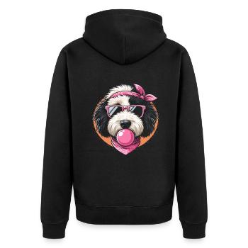 Bernedoodle Chien - Veste à capuche bio Premium Unisexe - noir - Dos - Nico (187cm)