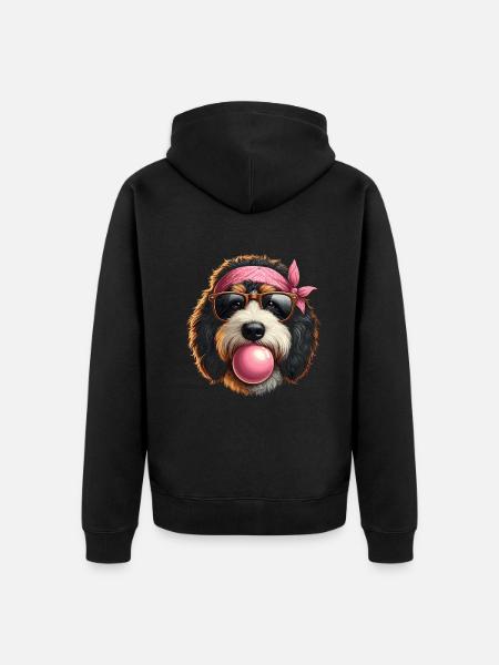 Bernedoodle Chien - Veste à capuche bio Premium Unisexe - noir