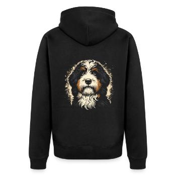 Bernedoodle Chien - Veste à capuche bio Premium Unisexe - noir - Dos - Nico (187cm)