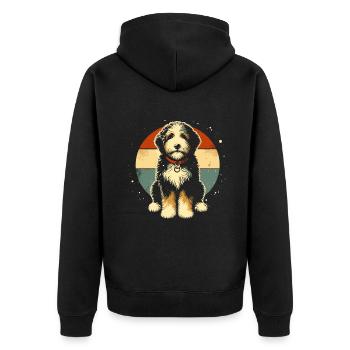 Bernedoodle Chien - Veste à capuche bio Premium Unisexe - noir - Dos - Nico (187cm)