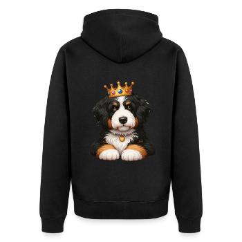 Couronne de chien Bernedoodle - Veste à capuche bio Premium Unisexe - noir - Dos - Nico (187cm)