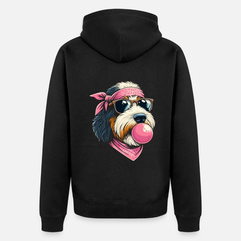 Bernedoodle Chien Chewing Gum - Veste à capuche bio Premium Unisexe - noir