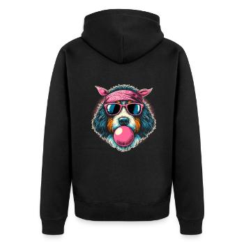 Bernedoodle Chien - Veste à capuche bio Premium Unisexe - noir - Dos - Nico (187cm)