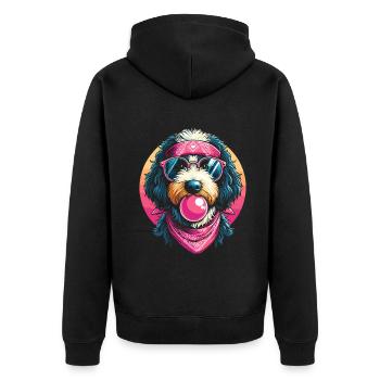 Bernedoodle Chien - Veste à capuche bio Premium Unisexe - noir - Dos - Nico (187cm)
