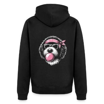 Bernedoodle Chien - Veste à capuche bio Premium Unisexe - noir - Dos - Nico (187cm)