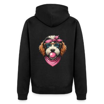 Bernedoodle Chien - Veste à capuche bio Premium Unisexe - noir - Dos - Nico (187cm)