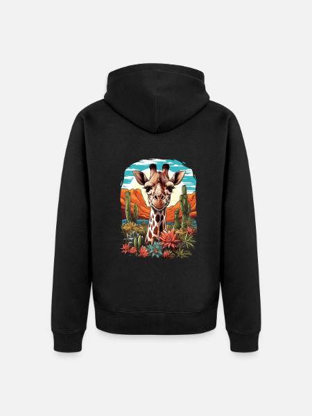 Camel - Unisex Premium Organic Zip Hoodie - black