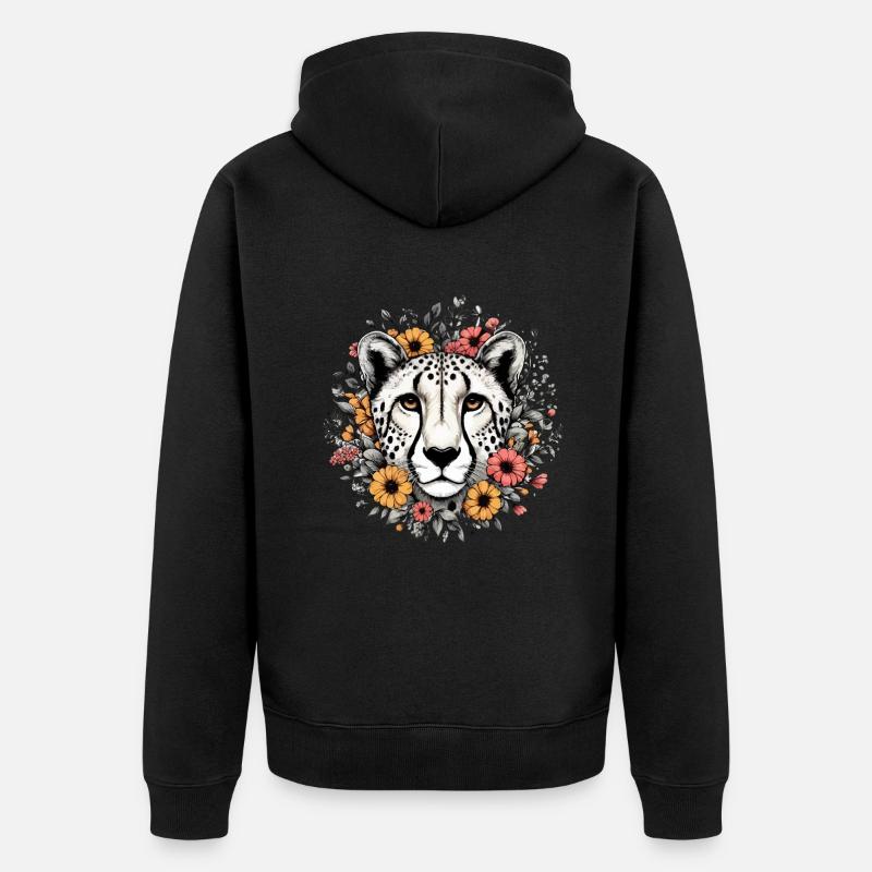 guépard guépard - Veste à capuche bio Premium Unisexe - noir