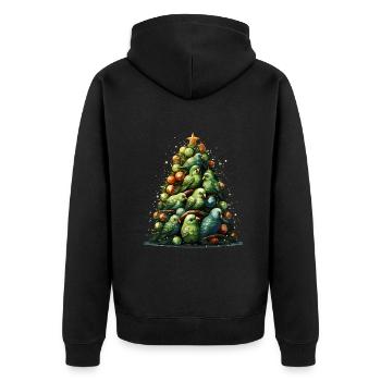 Perruche Perruche Noël - Veste à capuche bio Premium Unisexe - noir - Dos - Nico (187cm)