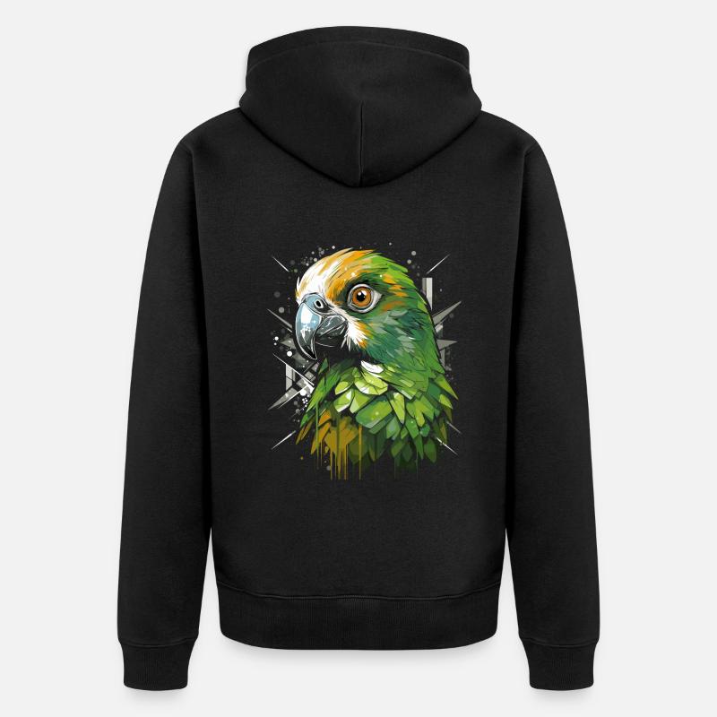 Perruche perruche - Veste à capuche bio Premium Unisexe - noir