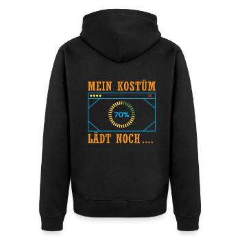 Mein Kostüm Lädt Noch - Unisex Premium Bio Zip Hoodie - Schwarz - Hinten - Nico (187cm)