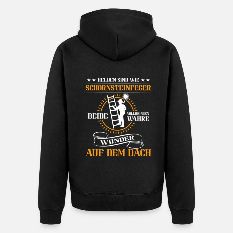 Schornsteinfeger Herren - Unisex Premium Bio Zip Hoodie - Schwarz