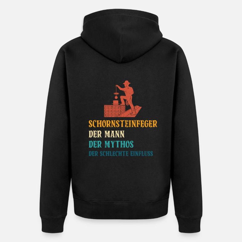 Schornsteinfeger Herren - Unisex Premium Bio Zip Hoodie - Schwarz