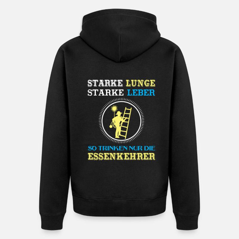 Schornsteinfeger Herren - Unisex Premium Bio Zip Hoodie - Schwarz
