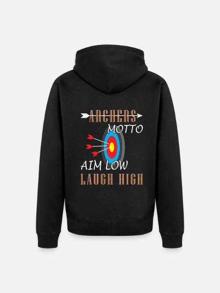 Bogenschießen Bogenschütze - Unisex Premium Bio Zip Hoodie - Schwarz