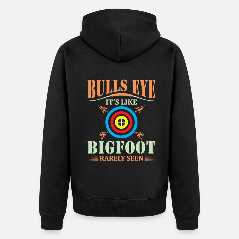 Bogenschießen Bogenschütze - Unisex Premium Bio Zip Hoodie - Schwarz