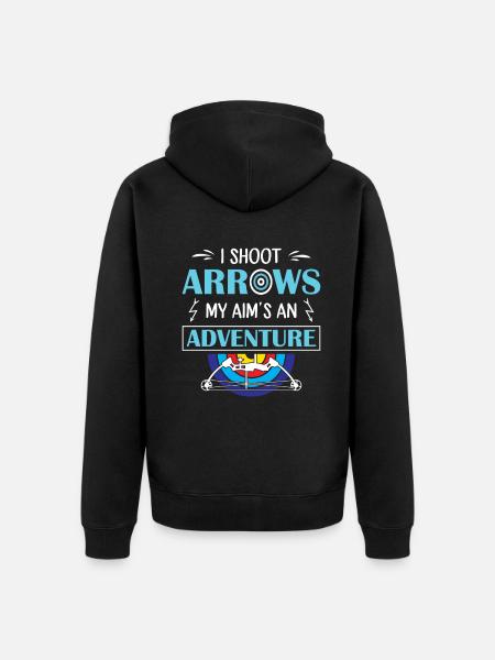 Bogenschießen Bogenschütze - Unisex Premium Bio Zip Hoodie - Schwarz