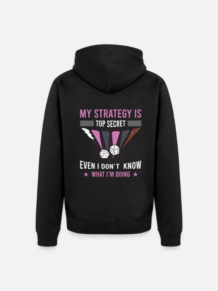 Backgammon Spiel - Unisex Premium Bio Zip Hoodie - Schwarz