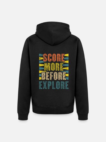 Backgammon Spiel - Unisex Premium Bio Zip Hoodie - Schwarz