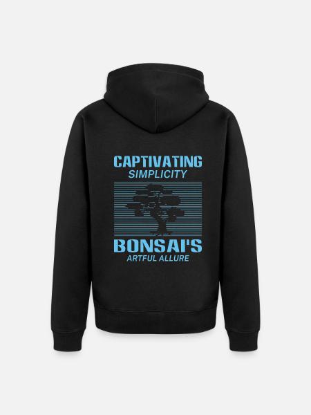 Bonsai Tree - Unisex Premium Bio Zip Hoodie - Schwarz