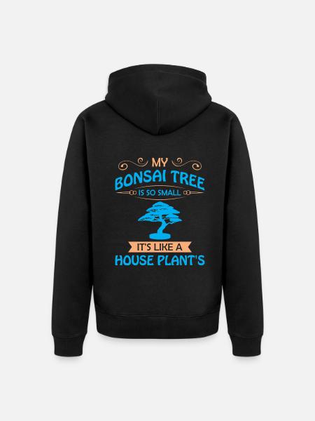 Bonsai Tree - Unisex Premium Bio Zip Hoodie - Schwarz