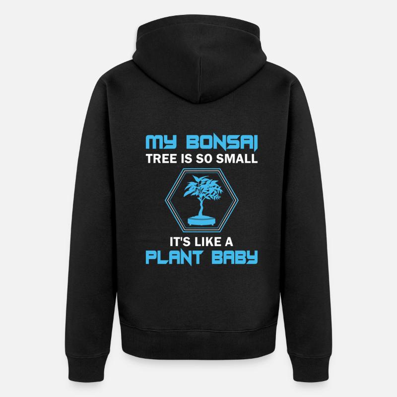 Bonsai Tree - Unisex Premium Bio Zip Hoodie - Schwarz