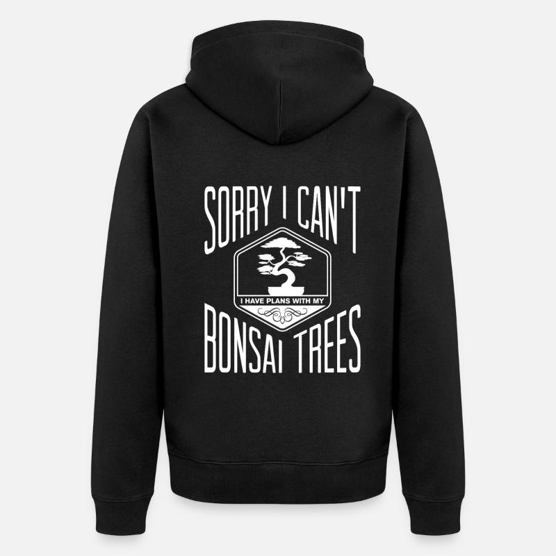 Bonsai Tree - Unisex Premium Bio Zip Hoodie - Schwarz