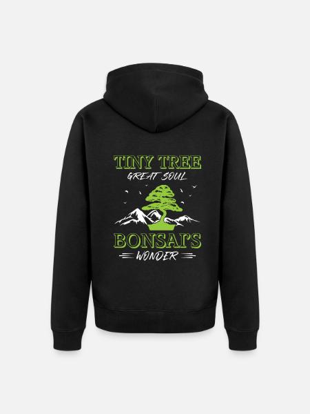 Bonsai Tree - Unisex Premium Bio Zip Hoodie - Schwarz