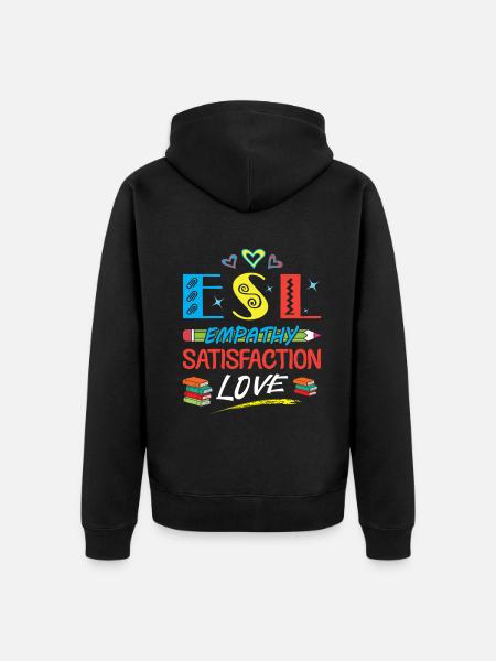 ESL-Lehrer ESL Unterricht - Unisex Premium Bio Zip Hoodie - Schwarz