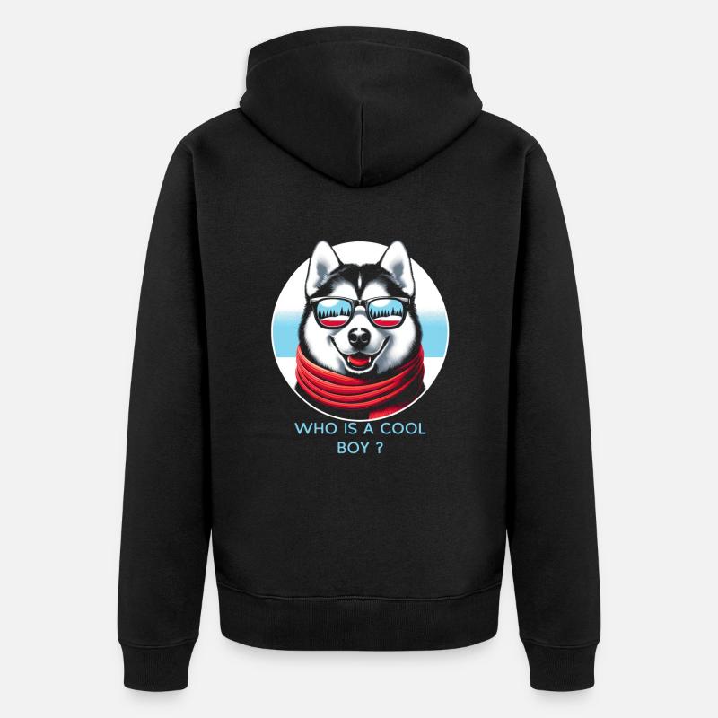 Vitrine Cool Husky - Veste à capuche bio Premium Unisexe - noir