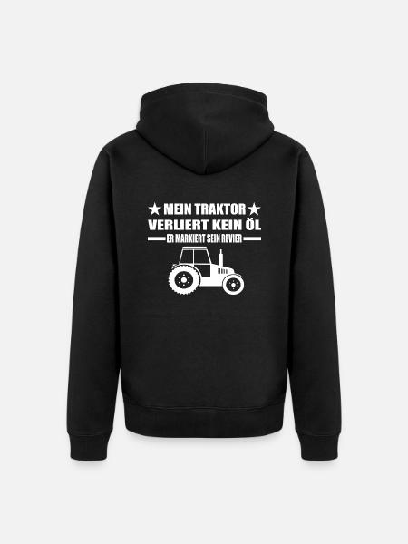 Traktor - Unisex Premium Bio Zip Hoodie - Schwarz