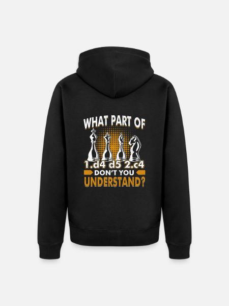 Chess, Chess, Chess Player - Unisex Premium Organic Zip Hoodie - black