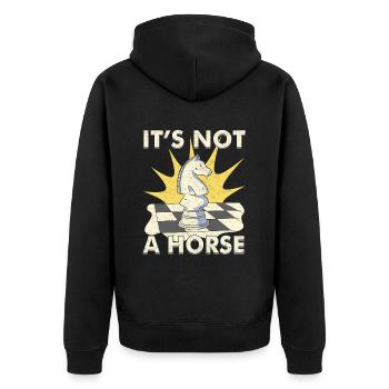 Chess Chess Player Chess Saying Chessboard - Unisex Premium Organic Zip Hoodie - black - Back - Nico (187cm)