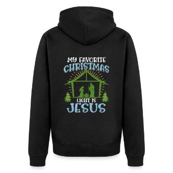 Noël, c’est Jésus - Veste à capuche bio Premium Unisexe - noir - Dos - Nico (187cm)