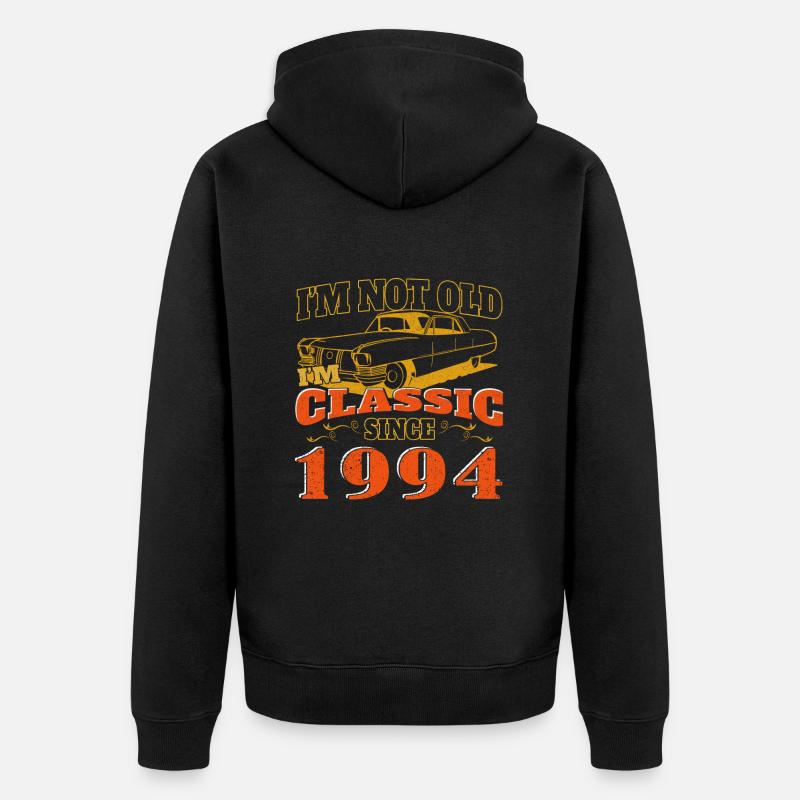 Oldtimer 1994 30. Geburtstag Geschenk Herren - Unisex Premium Bio Zip Hoodie - Schwarz