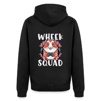 Cochon d’Inde Squad Drôle Wheek Pet - Veste à capuche bio Premium Unisexe - noir - Dos - Nico (187cm)