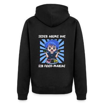 Anime Spruch Manga Cosplay Lustig Geschenk Geek - Unisex Premium Bio Zip Hoodie - Schwarz - Hinten - Nico (187cm)