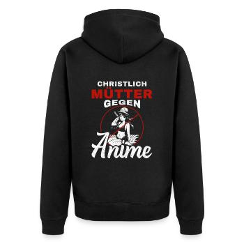 Christian Moms vs Anime Hentai Manga - Veste à capuche bio Premium Unisexe - noir - Dos - Nico (187cm)