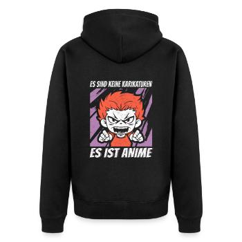 L’anime, ce n’est pas des dessins animés, c’est de l’anime - Veste à capuche bio Premium Unisexe - noir - Dos - Nico (187cm)