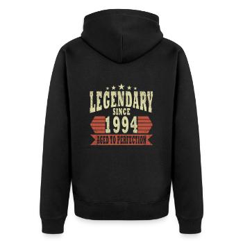 Légendes 1994 - Veste à capuche bio Premium Unisexe - noir - Dos - Nico (187cm)