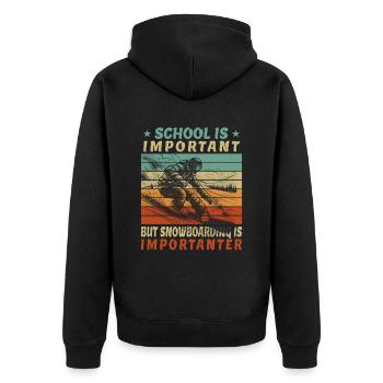 Le snowboard est un sport plus important à l’école de snowboard - Veste à capuche bio Premium Unisexe - noir - Dos - Nico (187cm)