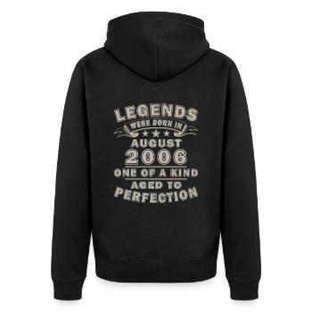 18ème anniversaire Original Août 2006 Millésime 2006 - Veste à capuche bio Premium Unisexe - noir - Dos - Nico (187cm)