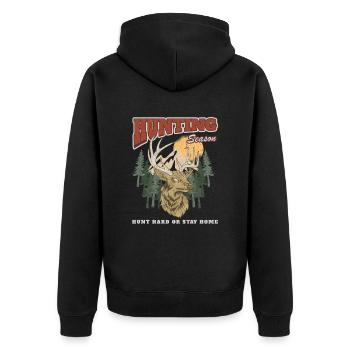 Période de chasse - Veste à capuche bio Premium Unisexe - noir - Dos - Nico (187cm)