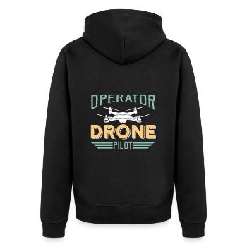 Pilote de drone Pilote de drone - Veste à capuche bio Premium Unisexe - noir - Dos - Nico (187cm)
