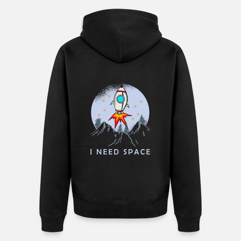 J’ai besoin d’espace - Veste à capuche bio Premium Unisexe - noir
