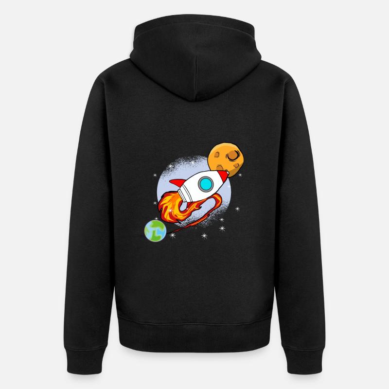 VOYAGE DANS L’ESPACE - Veste à capuche bio Premium Unisexe - noir