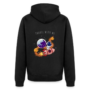 Astronaute Enfant Univers Tous - Veste à capuche bio Premium Unisexe - noir - Dos - Nico (187cm)