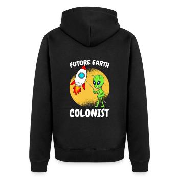 Habitants de la planète Terre - futur colon de la Terre - Veste à capuche bio Premium Unisexe - noir - Dos - Nico (187cm)